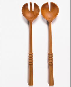 Ensemble de couverts en bois de luxe, design minimaliste, finition mate, élégants, pour la table de restaurant et les hôtels. - Product Image 1