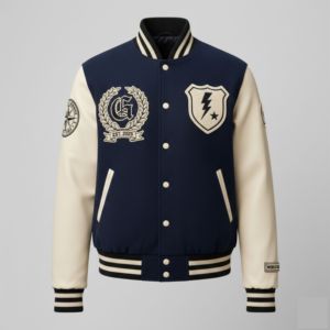 Custom Sports Team Letterman <b>Jacket</b> Wool Body Leather Sleeves Embroidered <b>Patch</b> Design OEM Wholesale Supplier - Product Image 1