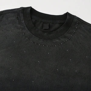 T-shirt oversize délavé à l'acide pour hommes et femmes, streetwear personnalisé en coton pour impression de logo – Collection Global Market - Product Image 3