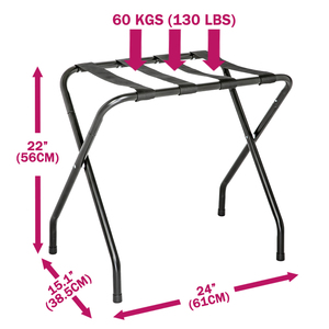 Porte-bagages pliable en métal fabriqué à Taïwan avec quatre sangles pour usage commercial hôtelier - Product Image 5