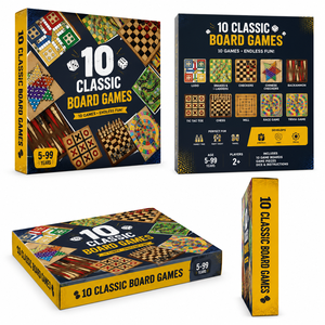 Ensemble de 10 jeux de société traditionnels dans une boîte en carton - Collection de jeux familiaux |   Achat en gros - Product Image 2