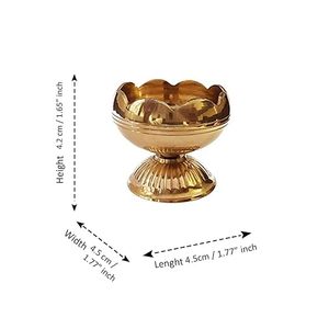 Brass <b>Oil</b> <b>Lamp</b> With Flame For Religious Activities Heat Resistant Metal Candle Holder - Product Image 3