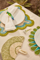 Vente en gros de sets de table ronds en raphia naturel tressé, best-sellers pour la décoration de table, livraison directe d'usine