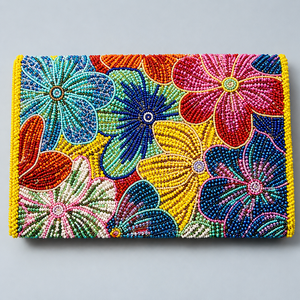 Bolso de Mano Tipo Sobre con Bordado Floral y Cuentas para Bodas, Fiestas, Bolso Bandolera Chic, Estilo Boho, Moderno, para Mujer - Product Image 1