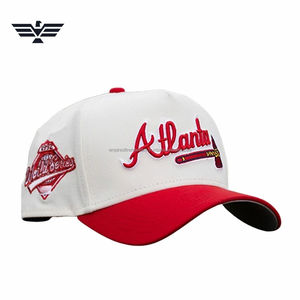 Custom White Red <b>Baseball</b> <b>Cap</b> 3D Embroidered 6 Panel Snapback Hat | Adjustable Unisex Sports Team <b>Cap</b> | Premium Breathable - Product Image 2