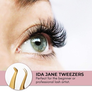 Pinces à cils avec emballage personnalisé, pinces à cils à pointe en fibre pour une tenue forte, idéales pour les extensions de cils - Product Image 6