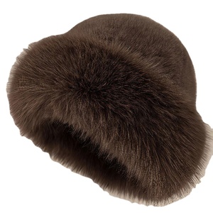 Nuevo 2024 mujeres de piel sintética Casual felpa cubo sombrero invierno cálido al por mayor - Product Image 4