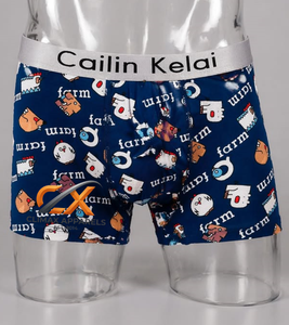 ODM <b>Custom</b> Private Label Logo Waist Digital Printed Classic Rise Breathable 100% Cotton <b>Boxer</b> Briefs for Men Factory Direct - Product Image 4