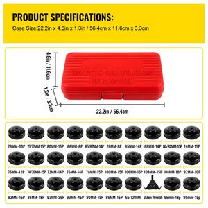 Set di 30 Chiavi per Filtro Olio in Acciaio Resistente, Profilo Basso 3/8'', per Filtri Carburante - Product Image 4