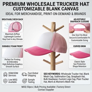 Gorra Trucker de Malla y Espuma de 6 Paneles Unisex de Alta Calidad, 100% Algodón, Ajustable, para Adultos, Estilo Personalizado con Bordado - Product Image 5