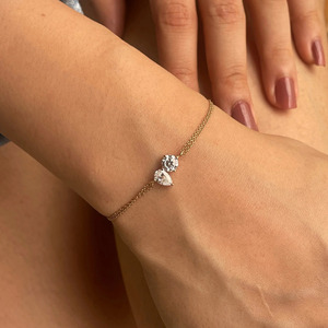 สร้อยข้อมือหินโรสโกลด์สองก้อนสำหรับใส่ในห้องปฏิบัติการ - Product Image 3