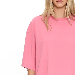 Camiseta Extra Grande de Algodón para Mujer con Logotipo Personalizado, Camiseta de Algodón 100% para Mujer, Primavera-Otoño - Product Image 5