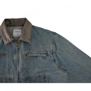 <b>Custom</b> <b>Denim</b> <b>Jacket</b> for Men High Quality Coats Jean Work <b>Jacket</b> Casual Street Wear Cotton Washed <b>Denim</b> <b>Jacket</b> - Product Image 5