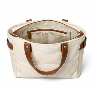 New Style Casual Custom Logo Eco friendly Reusable Multi function Shopping Shoulder Cotton <b>Canvas</b> <b>Tote</b> Bags with Pockets Zipper - Product Image 3