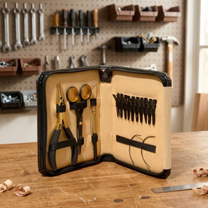 Professional Stainless Steel Hair Extension Weave Tool Kit Complete Salon Set with Pliers Threader Clips <b>Needles</b> Carry <b>Case</b> - Product Image 3