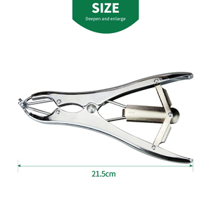 Pince de castration en acier inoxydable pour moutons et 100 anneaux de castration en caoutchouc pour animaux de ferme - Product Image 1