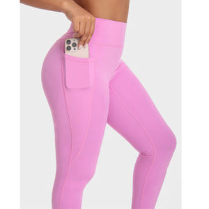 Customized Seamless Eco-Friendly Anti-Bacterial Spandex/Nylon Fitness Apparel Breathable Made Pakistan 2025 New Custom Yoga Set - Product Image 4