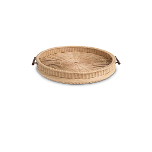 Premium Hand-Woven Natural Rattan Rectangular <b>Tray</b> with Handles Eco-Friendly Wicker Serving <b>Tray</b> for Coffee <b>Table</b> - Product Image 4