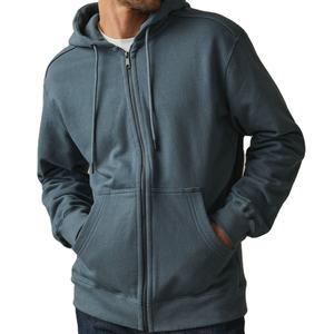 Nouveau bleu blanc uni surdimensionné goutte épaule fermeture éclair sweats à capuche 100% coton épais polaire motif régulier fabricants de vêtements - Product Image 3