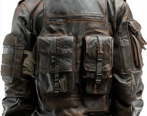 TACTICAL LEATHER <b>JACKET</b> FOR MEN - Product Image 5