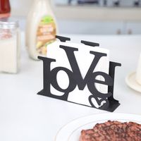 Porte-serviettes de luxe en métal pour comptoir, idéal pour les tables à manger élégantes, la décoration de cuisine et l'organisation des serviettes de restaurant