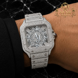 Luxury ETA VVS Moissanite Crystal <b>Watch</b> Stainless Steel Bracelet Quartz Analog Dial Fully <b>Iced</b> <b>Out</b> Statement Wristwatch for Men - Product Image 2