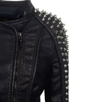 2026 Kedatangan Baru Jaket Kulit Wanita Berkualitas Tinggi untuk Musim Gugur dan Musim Dingin, Berbahan Kulit Tenun, Diisi Bulu Angsa, Tebal, Tahan Air, Lapisan Dalam Katun OEM
