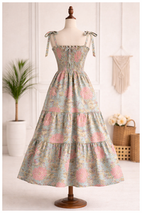 Tela de algodón estampada a mano Heritage Jaipur, estampado floral estético indio, textil estampado a mano para marcas de ropa de lujo para resorts. - Product Image 4