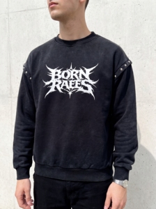 Sudadera con Capucha Negra para Hombre, Diseño Gráfico de Araña con Pedrería en la Espalda, Estilo Urbano Oversize, Sudadera con Capucha de Lujo - Product Image 2