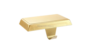 Christmas Party Ornament <b>Bow</b> Shape Gold Polished Metal Christmas Stocking <b>Holder</b> for Home Holiday Decoration - Product Image 3