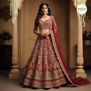 Pishwas anarkali ชุดกระโปรงบานยาวแบบทางการของปากีสถานชุดเดรสเจ้าสาวสไตล์พื้นเมืองงานแต่งงานงานปาร์ตี้ปักเข้ารูปแบบกลับด้านได้ - Product Image 1