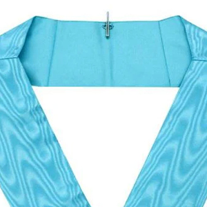 Collar Masónico para Oficiales Grandes, Color Rosa y Azul con Hilos Dorados, Collar de Oficial Bordado a Medida de Alta Calidad - Product Image 3