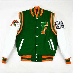 Veste universitaire de haute qualité en gros pour hommes et femmes, style classique Letterman, vêtement d'extérieur universitaire de baseball - Product Image 3