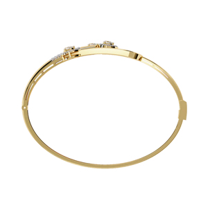 Brazalete de Oro Amarillo de Lujo con Diseño de Flecha de Diamante Marquise, Joyería para Mujer - Product Image 3