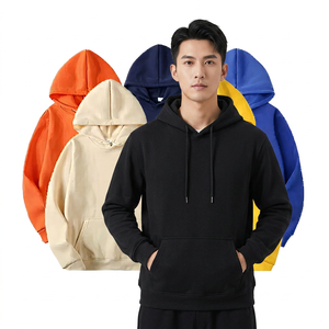 Sweat-shirt à capuche en polaire 100% polyester pour homme, coupe classique, couleur unie, pull décontracté, imprimé hiver - Product Image 4
