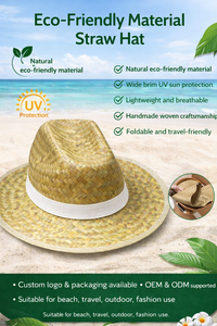 Sombrero de Paja Panamá Moderno y Elegante - Estilo Distintivo para Deportes al Aire Libre y Playa, Logotipo Impreso Digitalmente, Bajo Precio en ECO2GO VIETNAM - Product Image 4
