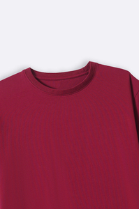Men's Solid Color O-Neck Short Sleeve T-Shirt Regular Fit Cotton Casual Jersey Knitted Top - Product Image 5