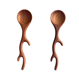 Cuillère en bois de qualité supérieure, écologique, de qualité alimentaire, très demandée, durable, mini, pour desserts, fourchette de service, fourchette plate, disponible en gros - Product Image 1