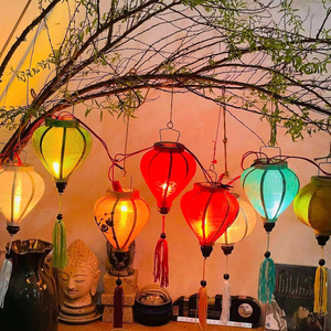 High Quality Vietnamese Silk/Linen Bamboo <b>Lantern</b> <b>Mini</b> Size 10cm Wedding Decor Hanging from Hoi An Hanging <b>Lantern</b> from Vietnam - Product Image 1