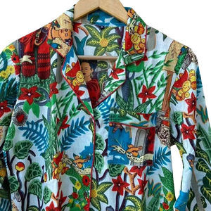 Conjunto de Pijama Coordinado con Estampado Animal para Mujer de Naaz Textile, Verano, Casual, Suave, Transpirable, 100% Algodón, Camisones hasta la Rodilla - Product Image 1