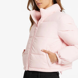 เสื้อแจ็คเก็ตผู้หญิงทรงครอป ผ้าหนังแกะ ระบายอากาศได้ดี แบบควิลท์ แฟชั่นล้ำยุคสไตล์อวกาศ เสื้อโค้ททรงบับเบิ้ล สำหรับงานปาร์ตี้ ใส่ในฤดูหนาว - Product Image 5