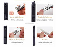 Ensemble de 16 outils de manucure et pédicure pour hommes SWISHER INTERNATIONAL, en acier inoxydable de haute qualité, durables