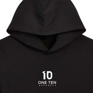 Relaxed Fit <b>Fleece</b> Hooded Sweatshirt in <b>Black</b> Color Soft Cotton Blend Pullover Hoodie Casual Warm Unisex Streetwear - Product Image 5