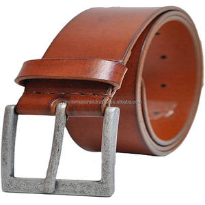 Cinturón Vintage de cuero con hebilla cosida, cinturón informal de cuero de alta calidad, color negro, marrón y marrón - Product Image 5