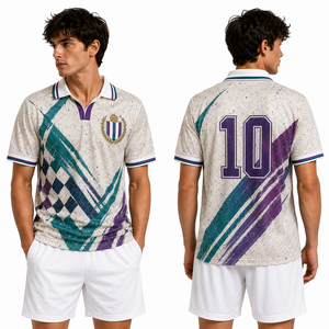 Camiseta de Fútbol Vintage al por Mayor, Corte Atlético, Cuello Degradado, Diseño Personalizado, Duradera, Ventilada, Entrega Rápida a Nivel Mundial - Product Image 5