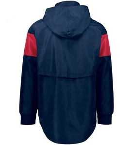 Chaqueta Impermeable Larga Casual para Hombre con Bloques de Color, con Capucha y Cremallera Frontal, con Logo, para Exteriores, Abrigo de Lluvia de Invierno, Impresión Personalizada OEM - Product Image 2