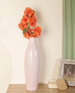 Jarrón Metálico Color Rosa Pastel, Jarrón de Hierro para Decoración del Hogar, Elegante Maceta Decorativa con Recubrimiento Brillante en Polvo - Product Image 6