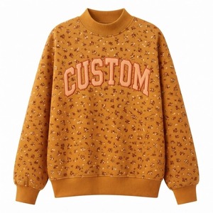 Achetez un sweat-shirt ample à motif floral pour femmes, de qualité supérieure, à manches longues, décontracté, tendance, pour tous les jours, style streetwear - Product Image 5