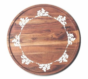 Plateau de service classique en bois nacre pour fruits secs, boîte de rangement, décoration sous glaçure, pour la maison, l'hôtel et le restaurant - Product Image 4