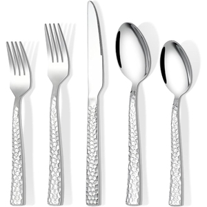 Ensemble de couverts en métal de haute qualité avec manches en os, finition miroir, couverts durables pour les mariages, la restauration et la table - Product Image 4